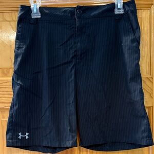 Under Armour Boys Black Pinstripe Athletic Shorts